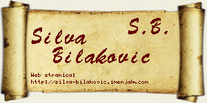 Silva Bilaković vizit kartica